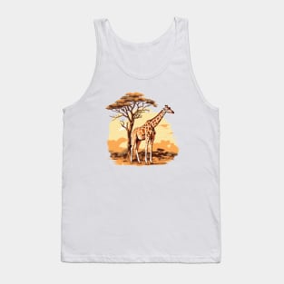 Watercolor Giraffe Tank Top